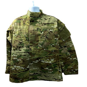 Men's PROPPER Military Coat Jacket, Green Pockets Size M/R Long Sleeve, NWOT